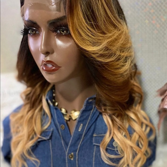 🔥 New Nakeisha 20” Ombré 4X4-T Part Closure 💯 Brazilian Human Hair Wig 🔥 - Picture 7 of 11